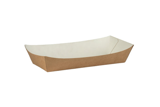 Compostable Kraft Meal Tray Case of 500 (LxWxD) 240/190 x 135/85 x 35mm