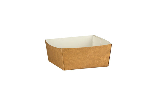 Compostable Kraft Pie Tray Case of 500 (LxWxD) 135 x 110 x 50mm