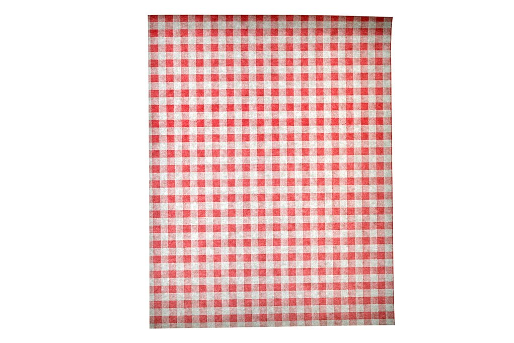 Greaseproof Paper Red Gingham 20cm x 25cm Pack of 1000