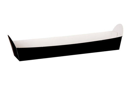 Compostable Black Baguette Tray  Case of 500 (LxWxD) 275/245&nbsp; x 95/60 x 35mm