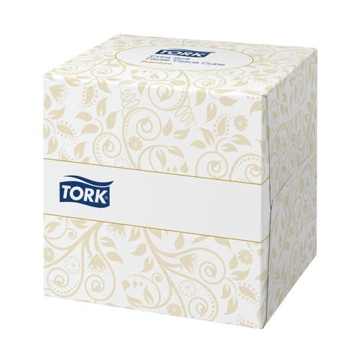 Tork Soft Facial Tissue Cube Box White (30 Pack)