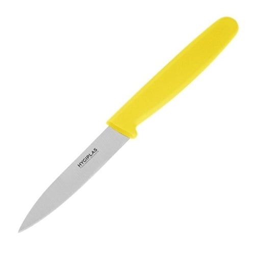Hygiplas Paring Knife Yellow 8.3cm. Yellow for cooked meat