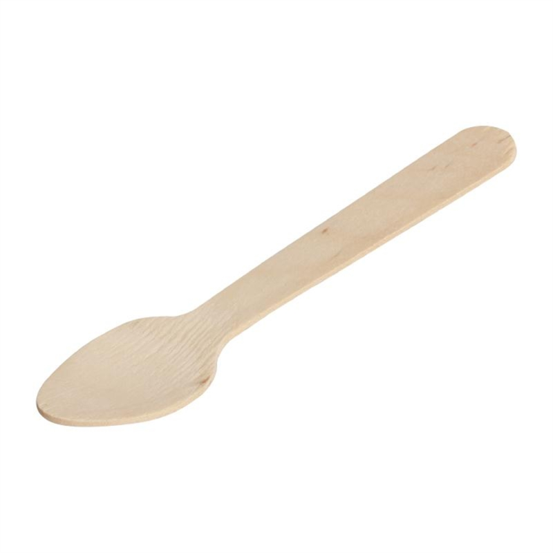 Fiesta Compostable Wooden Teaspoons (Pack of 100)