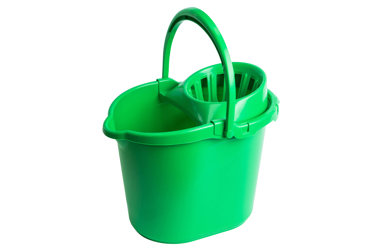 Mop Bucket & Wringer Green 15Ltr