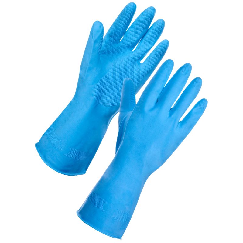 Latex Household Gloves Blue Large