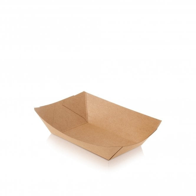 Medium Compostable Kraft Card Food Tray x 500