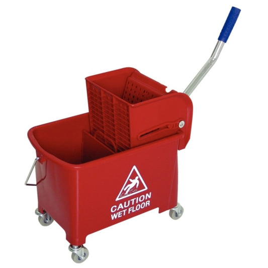 Jantex Kentucky Mop Bucket and Wringer 20Ltr Red