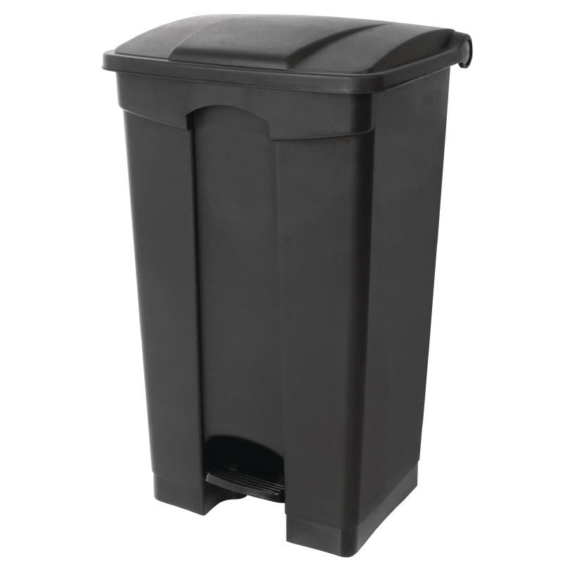 Jantex Pedal Bin Black 45Ltr - Hands-Free Operation. Material: Polypropylene. 600(H)x405(W)x395(D)mm