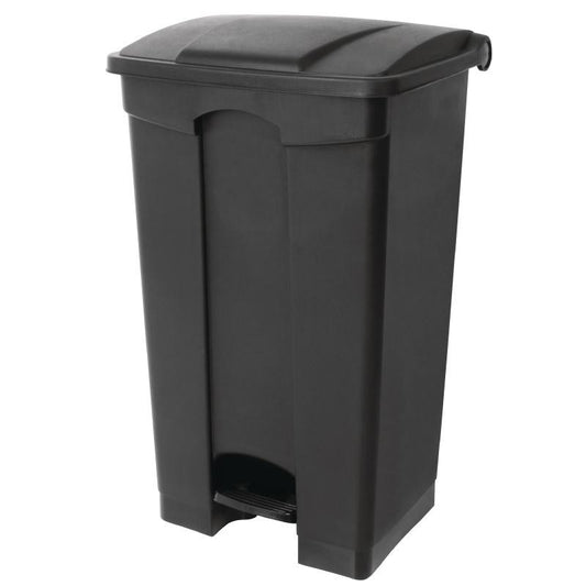 Jantex Pedal Bin Black 45Ltr - Hands-Free Operation. Material: Polypropylene. 600(H)x405(W)x395(D)mm