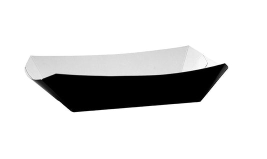 Compostable Black Meal Tray Case of 500 (LxWxD) 240/190 x 135/85 x 35mm