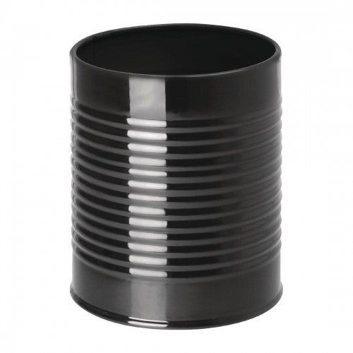 Olympia Galvanised Steel Table Tidy Black 110(H)x90(Ø)mm