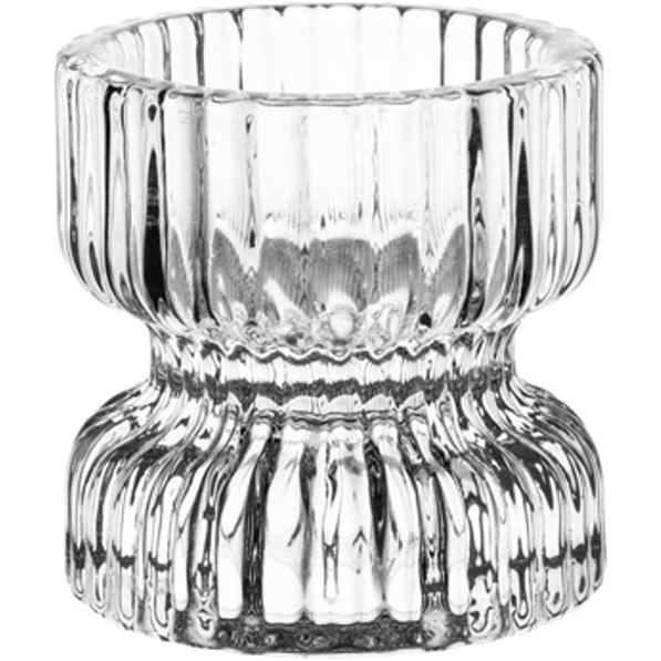 Olympia Ridged Glasses Tealight/Candles Holders 52x52mm (6 Pack)