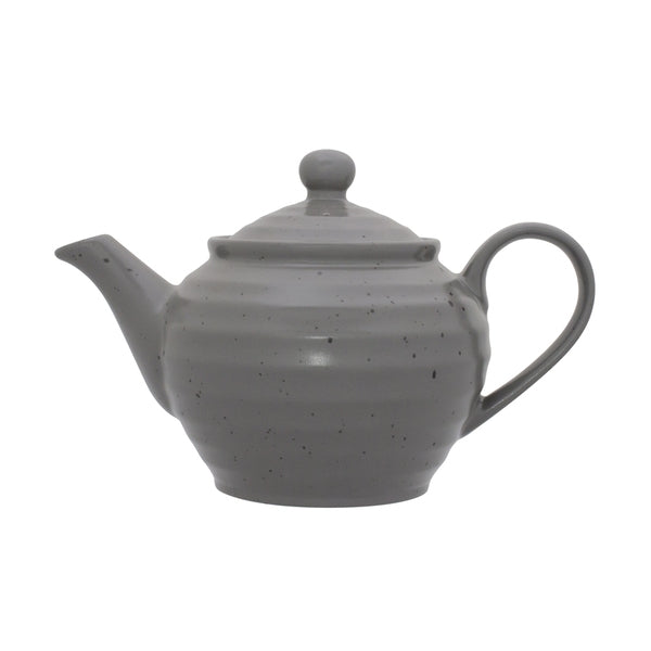 Artisan Pebble Vitrified Fine China Grey Teapot 45cl 16oz Case of 4