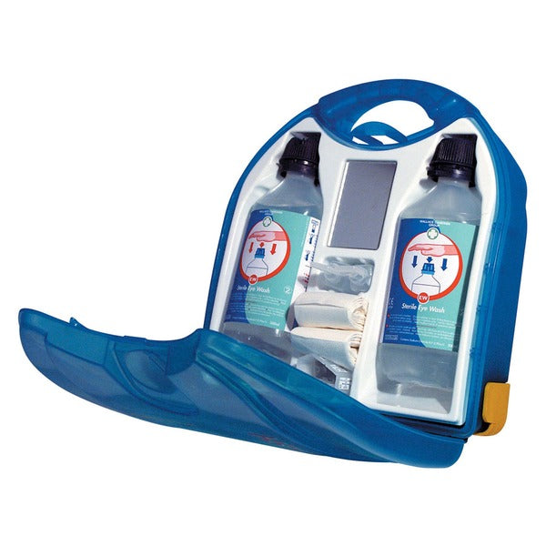 Double Eye Wash Station In Blue Aura3 Box - Complete