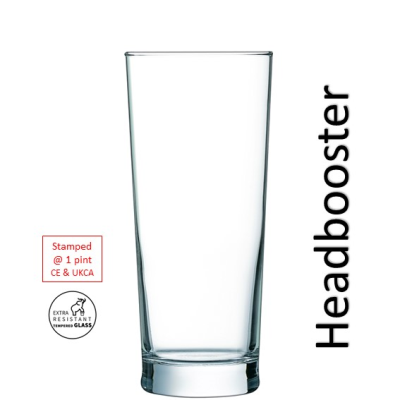 Premier Pint Headbooster Glasses CE 20oz / 568ml Box of 24