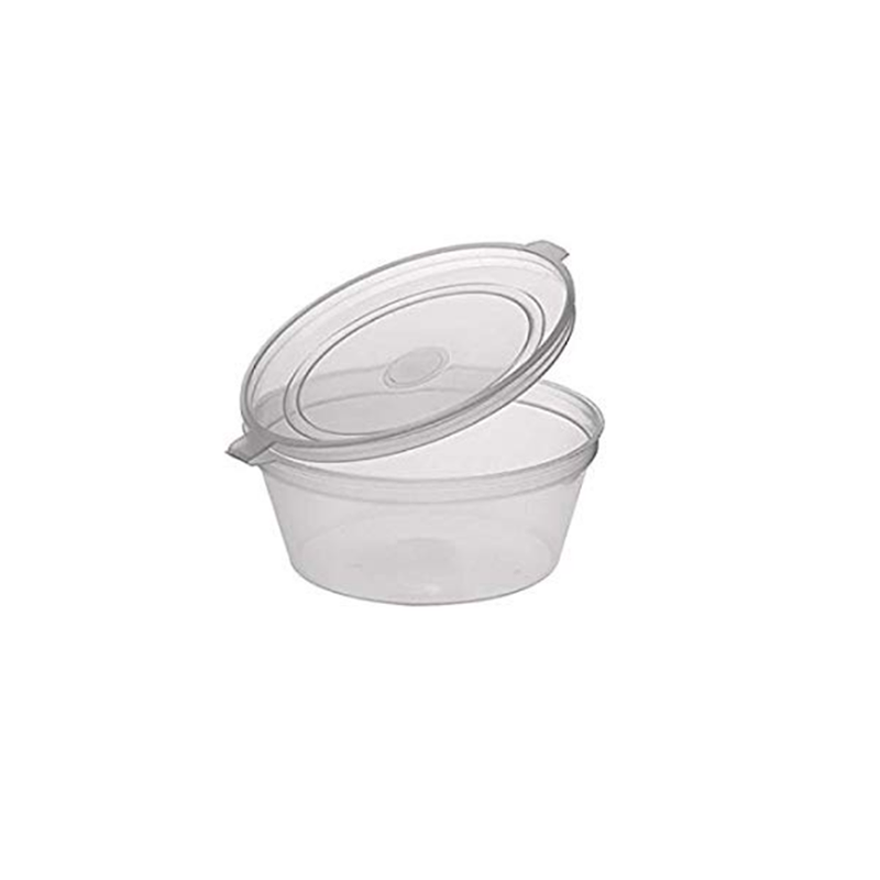 1oz Hinged Clear Plastic Portion Pot x 1000