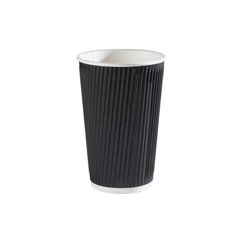 16oz Black Ripple Coffee Cup x 100