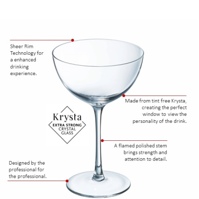 Cocktail Deep Coupe / Martini 21cl - 7 1/4oz Box of 24
