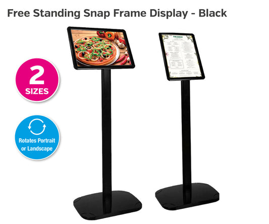 Free Standing Snap Frame Display – Black A3