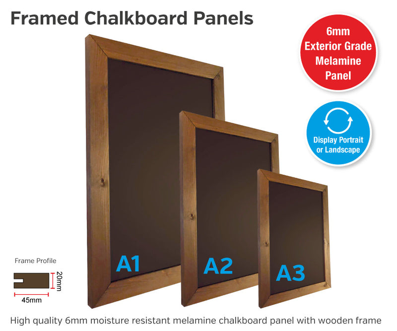 Framed Chalkboard Panel A1