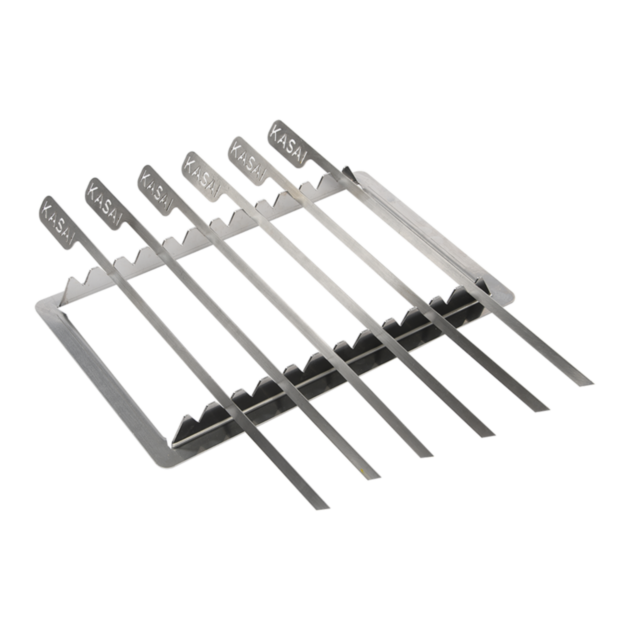 Kasai Konro Skewer Rack & 6 Skewers for Medium Long Konro Grill SVT-16138