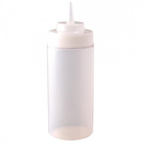 Vogue Clear Wide Neck Squeeze Sauce Bottle 16oz 454ml