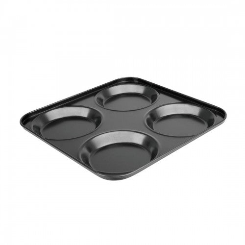 Vogue Carbon Steel Non-Stick Yorkshire Pudding Tray 4 Cup - 20mm Deep. 4 cup. Non-Stick