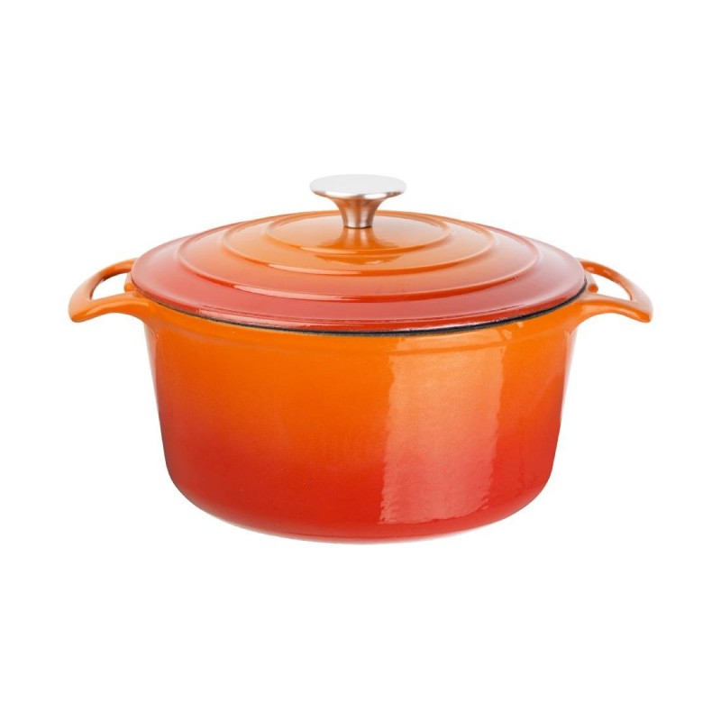 Vogue Round Casserole Dish Orange 3.2Ltr