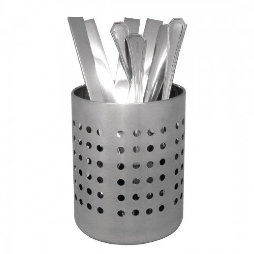 Vogue Utensil Drainer - Size: 120(H) x 130(Ø)mm. Material: 18/0 Stainless Steel