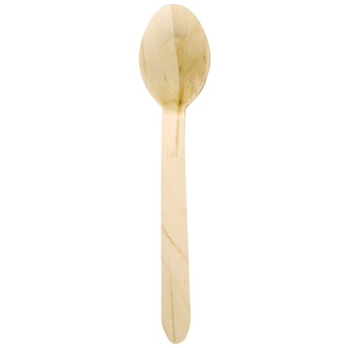 Fiesta Compostable Wooden Dessert Spoons (Pack of 100)