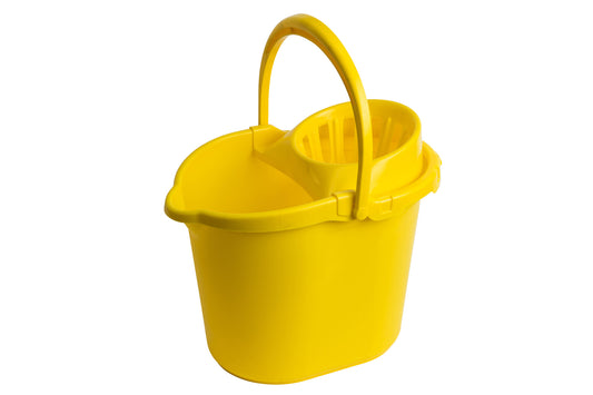 Mop Bucket & Wringer Yellow 15Ltr