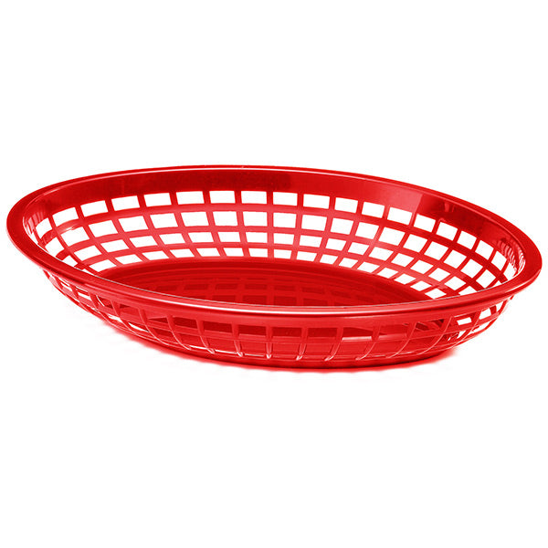 Jumbo Oval Food Basket Red 30x22x4.5cm (Single)