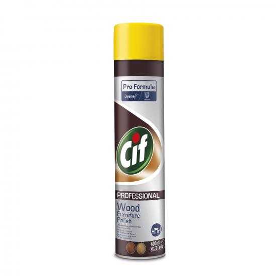 Cif Pro Formula Wood Furniture Polish - 1x400ml x 6