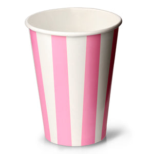 Pink Striped Milkshake Paper Cups 12oz / 340mlx 2000