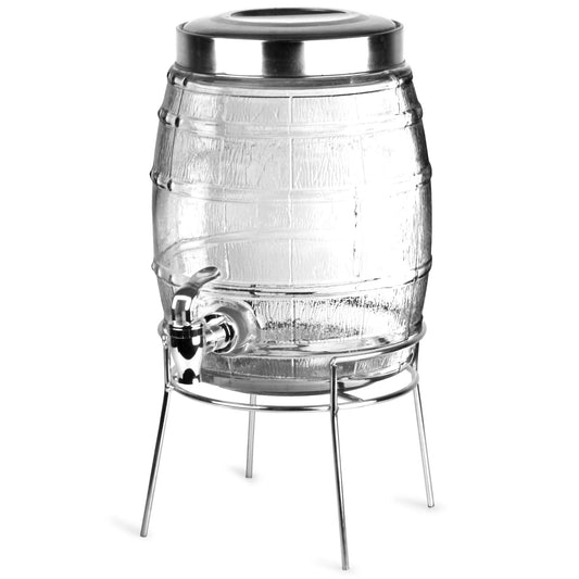 Barrel Beverage Dispenser with Stand 5ltr Pack of 2
