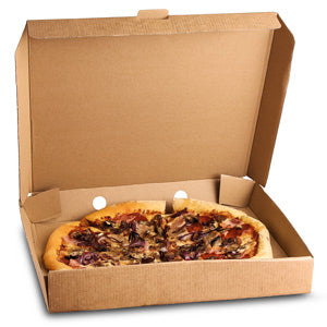 12" Plain Brown Pizza Boxes-1x100
