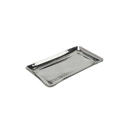 Steel Hammered Rectangular Platters 11"x6"