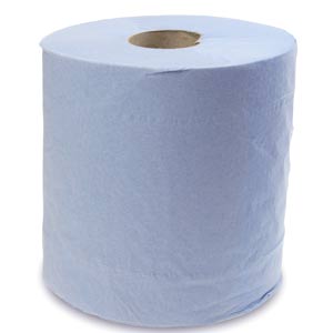 2 ply Recycled Blue Centrefeed - Embossed 120m x 170mm x 6 Rolls