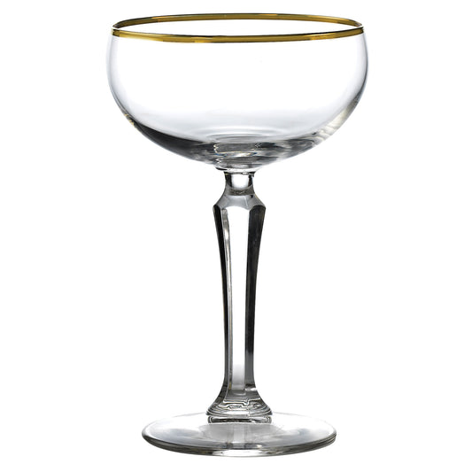 Speakeasy Gold Banded Coupe Glasses 8.25oz / 235ml Box of 12