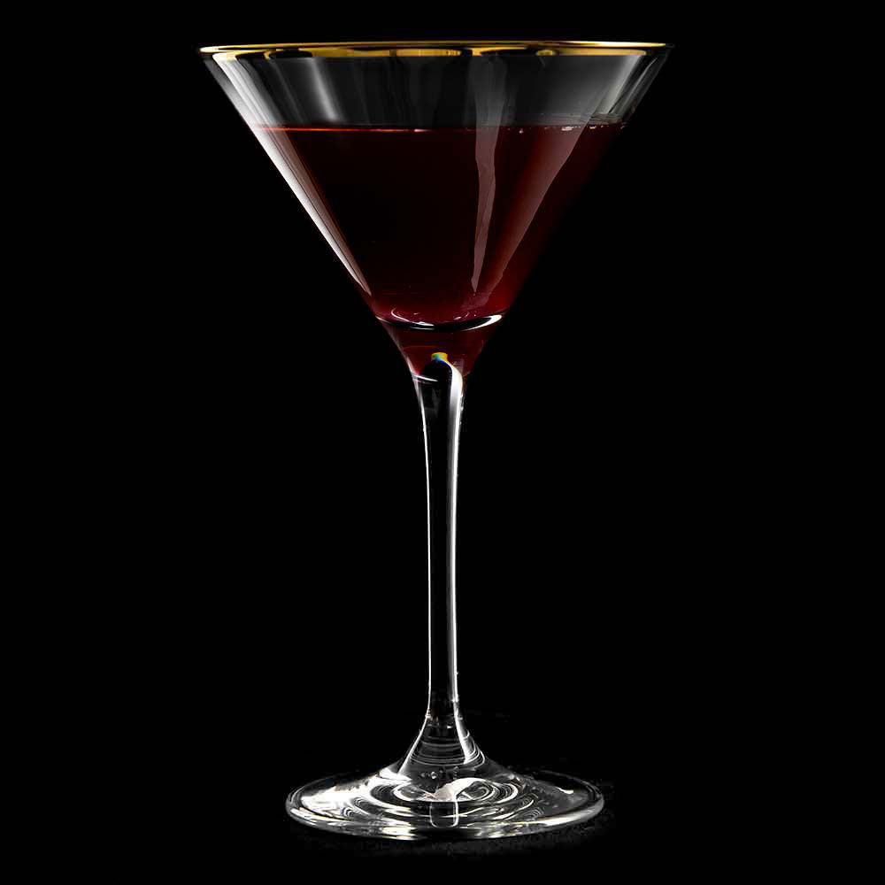 Urban Bar Verdot Gold Rim Martini Glasses 7.4oz / 210ml Box of 24 * Handwash only