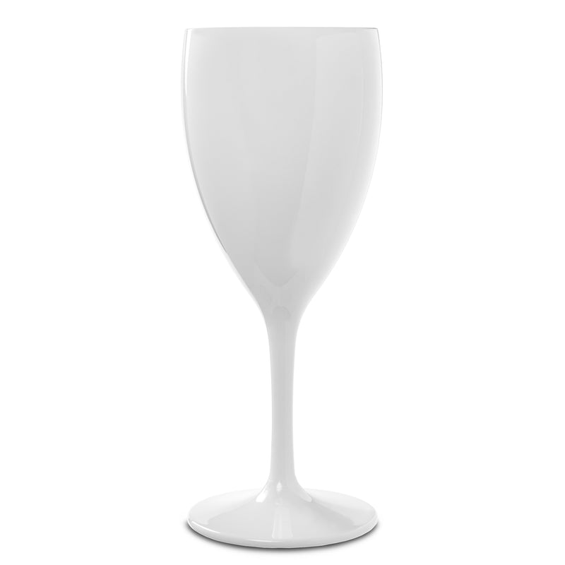 White Polycarbonate Wine Glass 345ml (24)