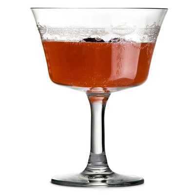 Urban Bar Retro Fizz Gold Rim 1890 Cocktail Glasses 7oz / 200ml x 6 *Handwash only