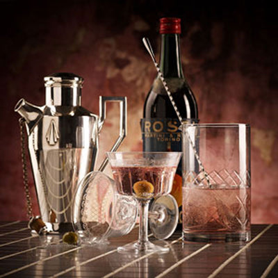 Urban Bar Retro Fizz Gold Rim 1890 Cocktail Glasses 7oz / 200ml x 24 *Handwash only