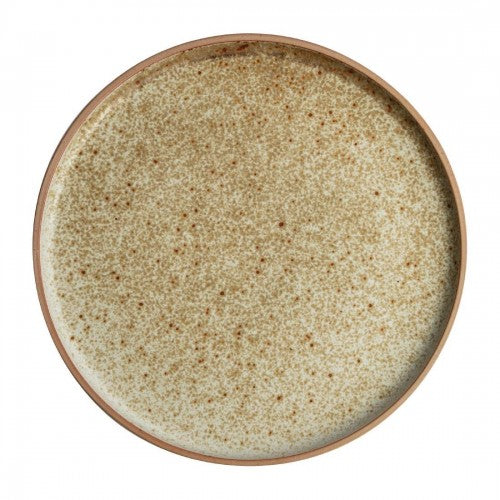 Olympia Canvas Flat Round Plate Unglazed Edge Wheat - 180mm (Box 6)