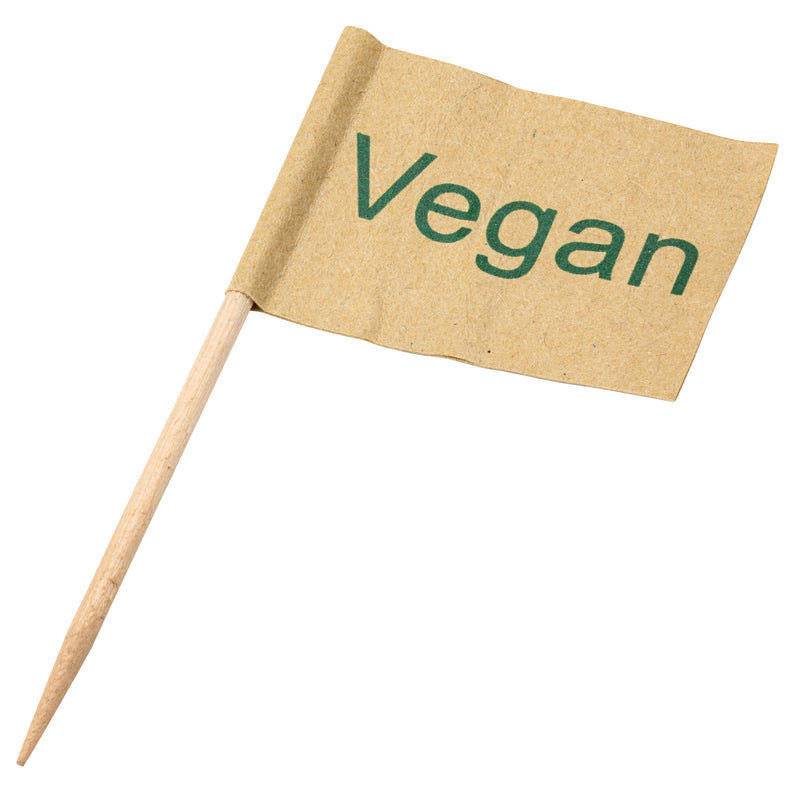 Vegan Food Flag Pick 9cm x 100