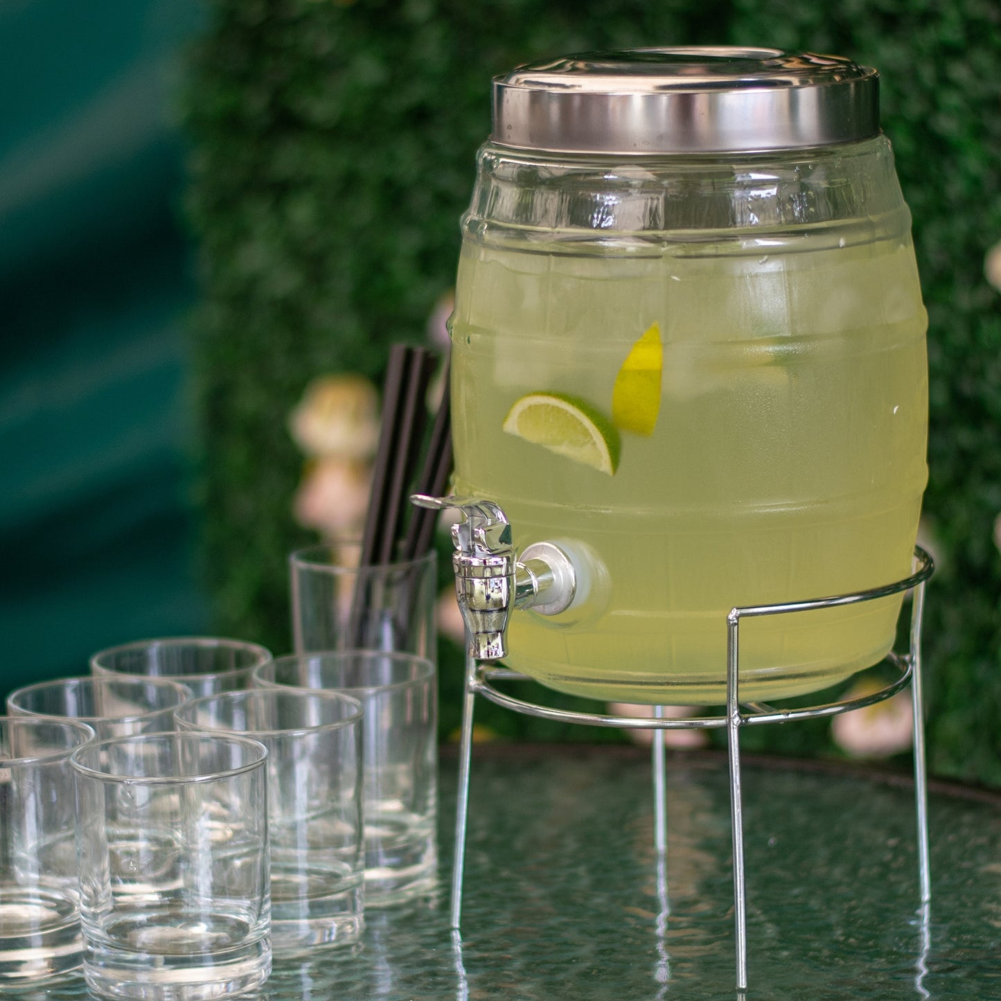 Barrel Beverage Dispenser with Stand 5ltr Pack of 2