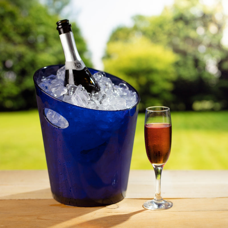 (33080-59016) Savoy Wine &amp; Champagne Bucket Translucent Blue 6ltr (Single)