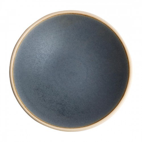 Olympia Canvas Shallow Tapered Bowl Unglazed Edge Blue Granite - 200mm (Box 6)