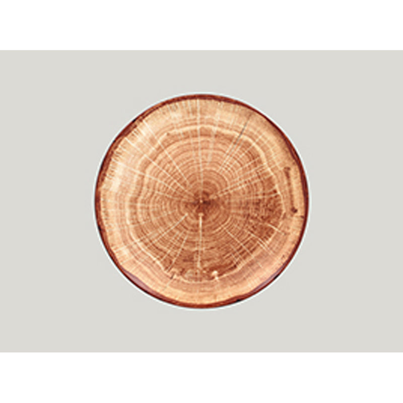 WOODART FLAT COUPE PLATE 29 CM TIMBER BR x12