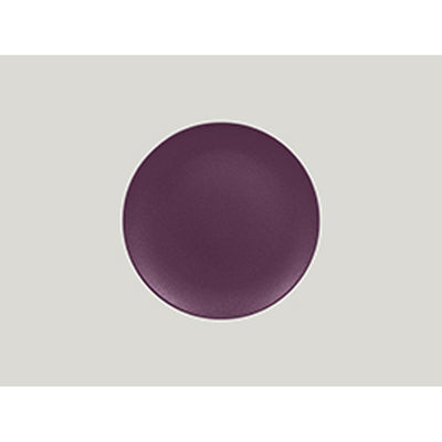 NMELLOW FLAT COUPE PLATE 24CM PLUM PURPL x12